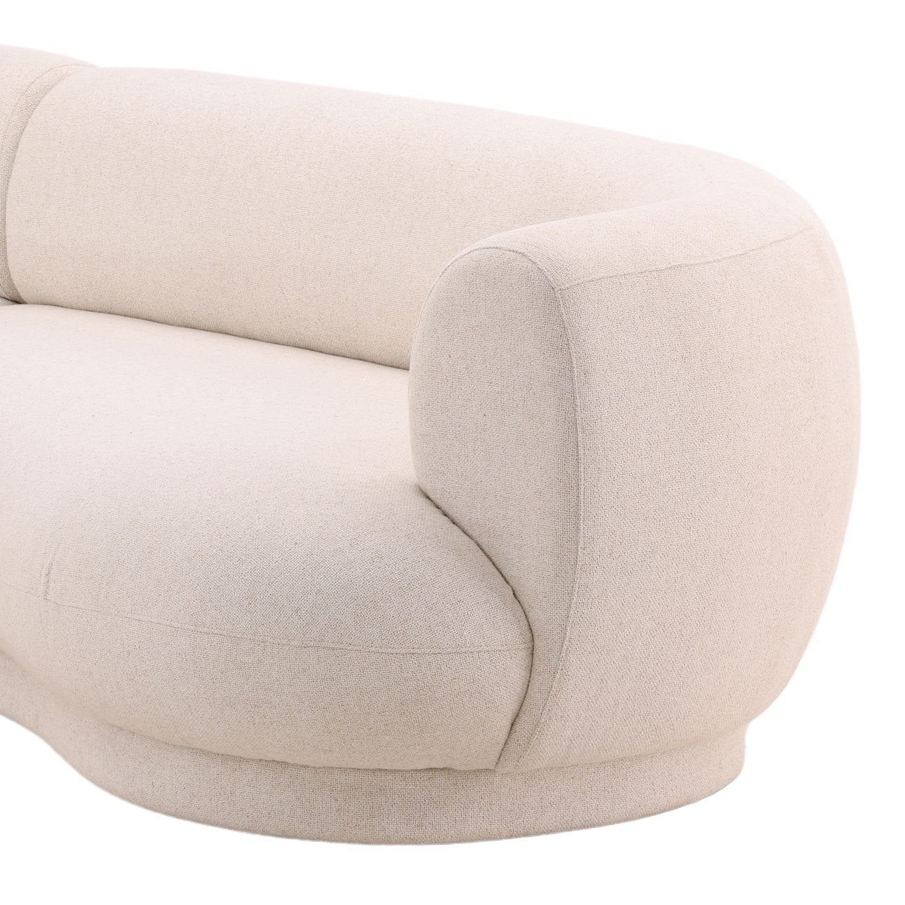 Lake Frio Cream Chaise Sectional Sofa