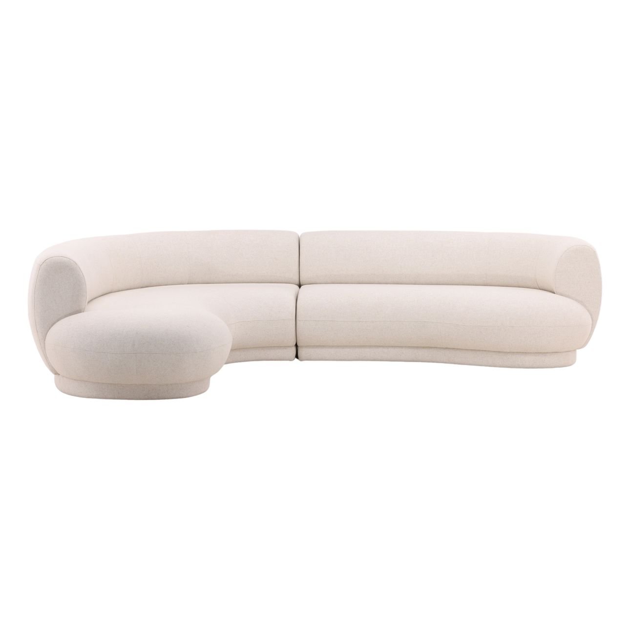 Lake Frio Cream Chaise Sectional Sofa