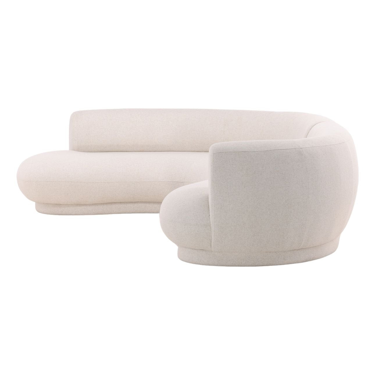 Lake Frio Cream Chaise Sectional Sofa
