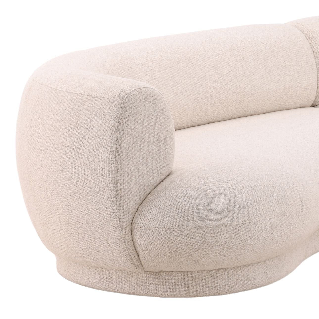 Lake Frio Cream Chaise Sectional Sofa