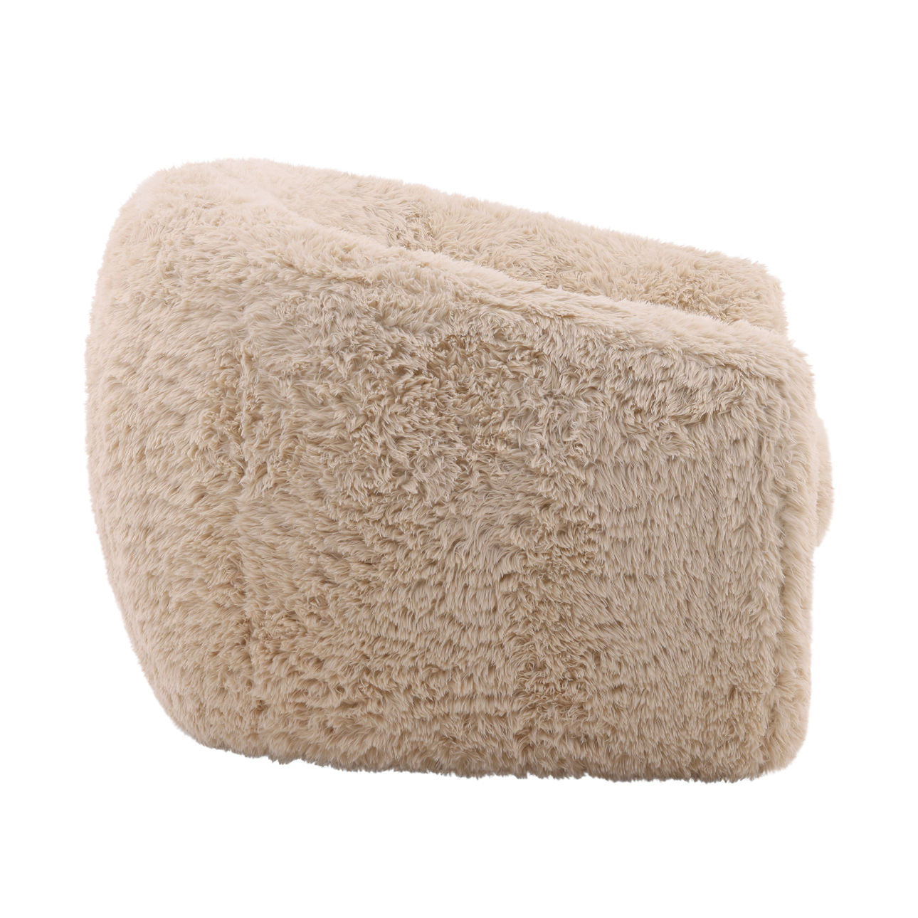 Side profile of the Caitlin oversized chenille chair