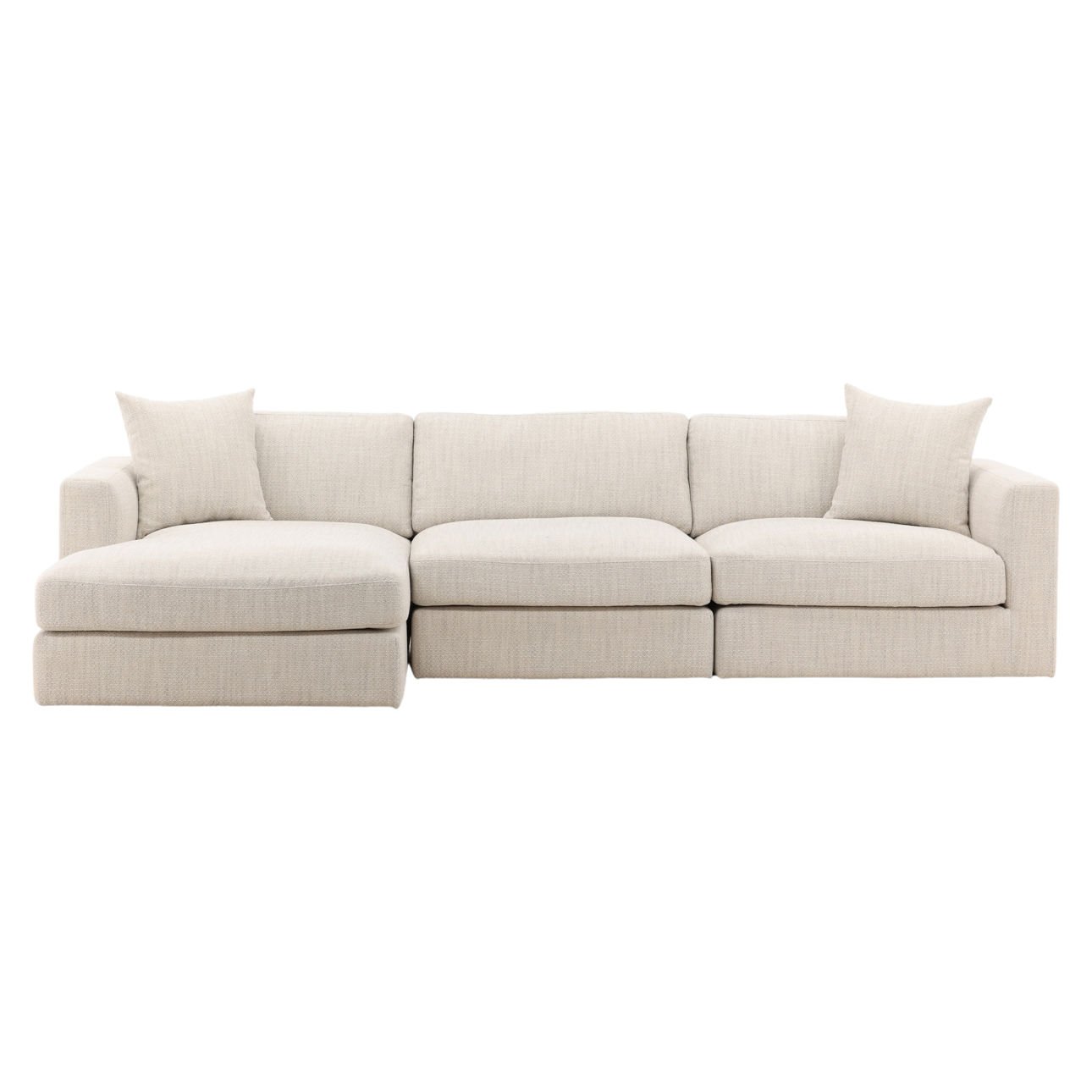 Erica Taupe Chaise Sectional Sofa