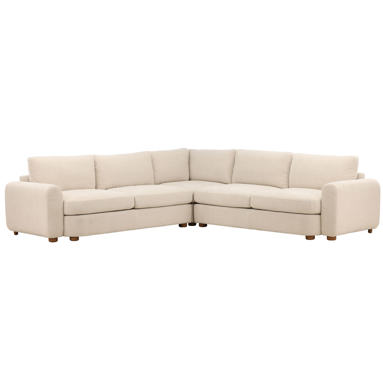 Araceli Oatmeal L-Shape Sectional Sofa