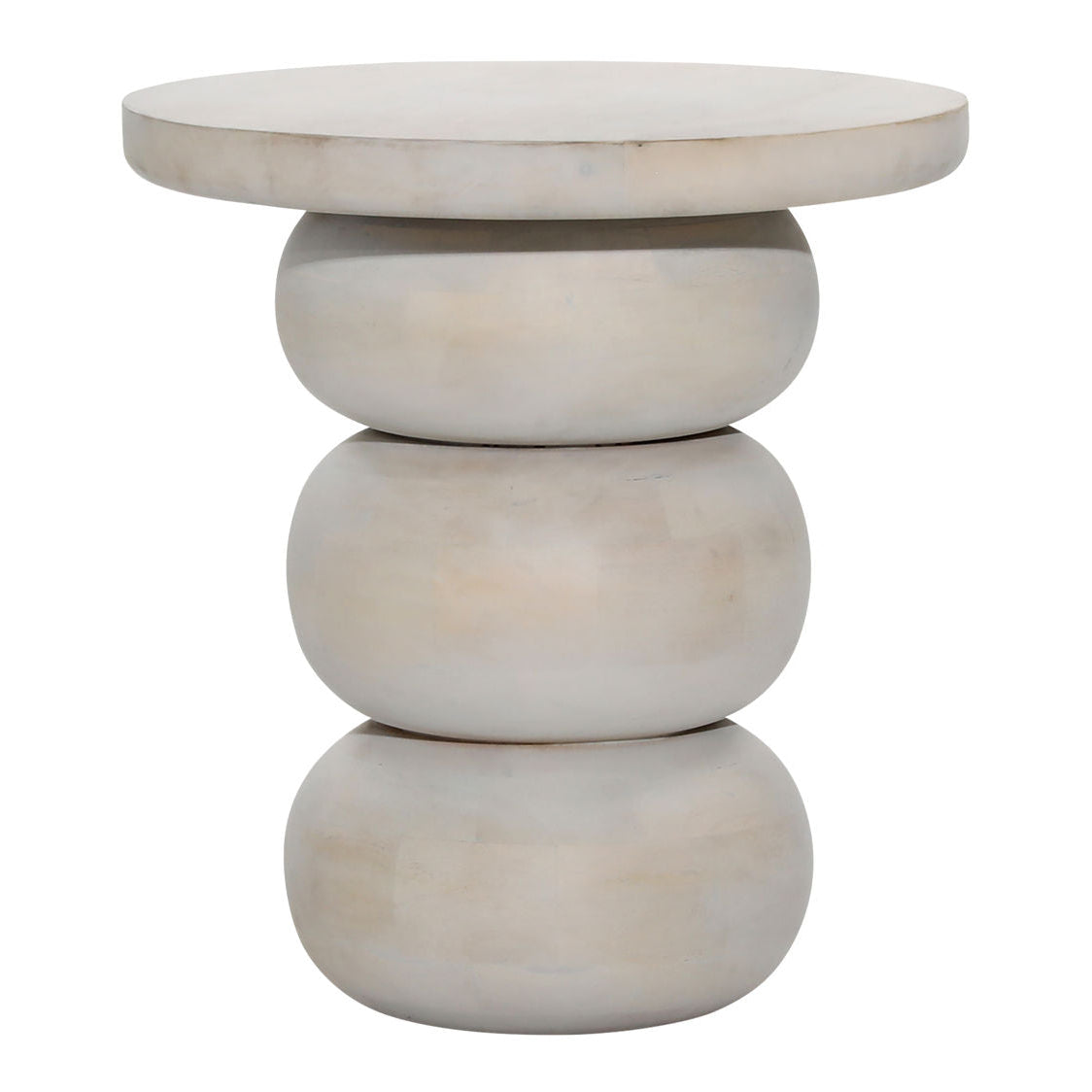 Demetra White End Table