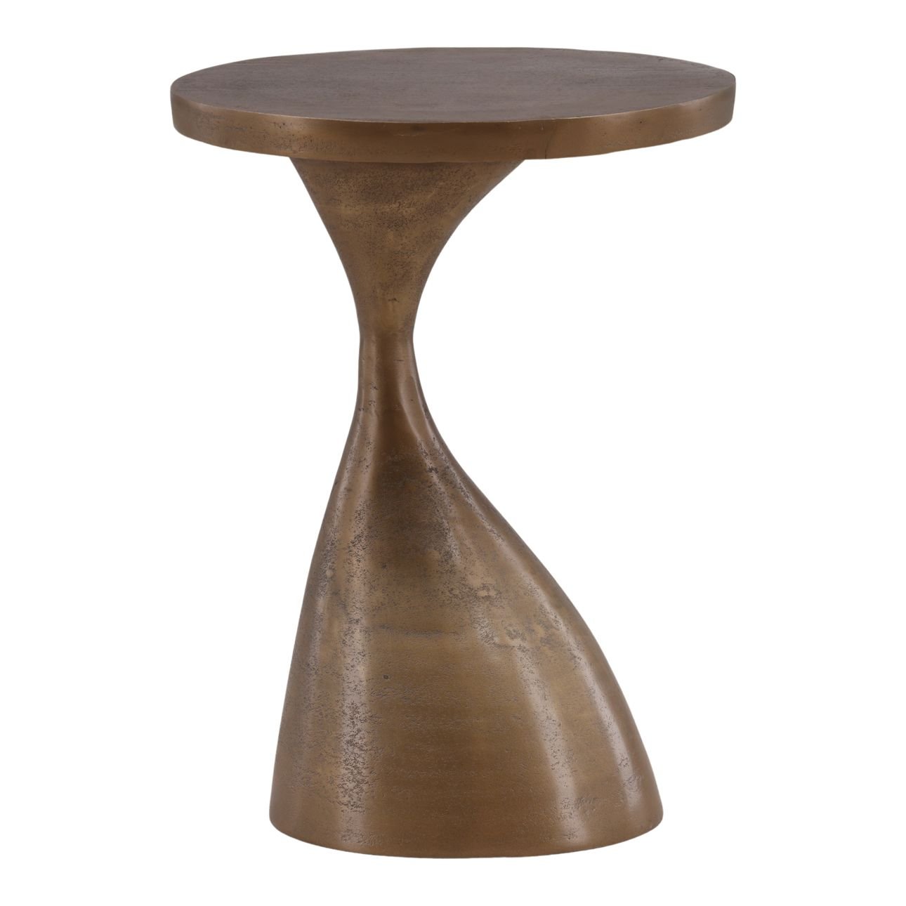 Nara Antique Brass Side Table