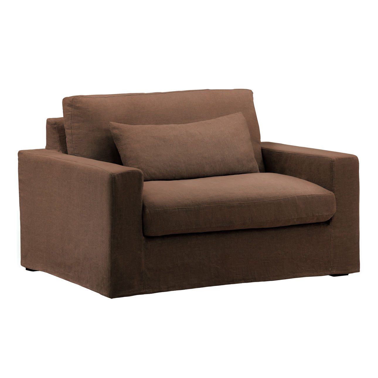 Dixie oversized chair styled with a throw pillow