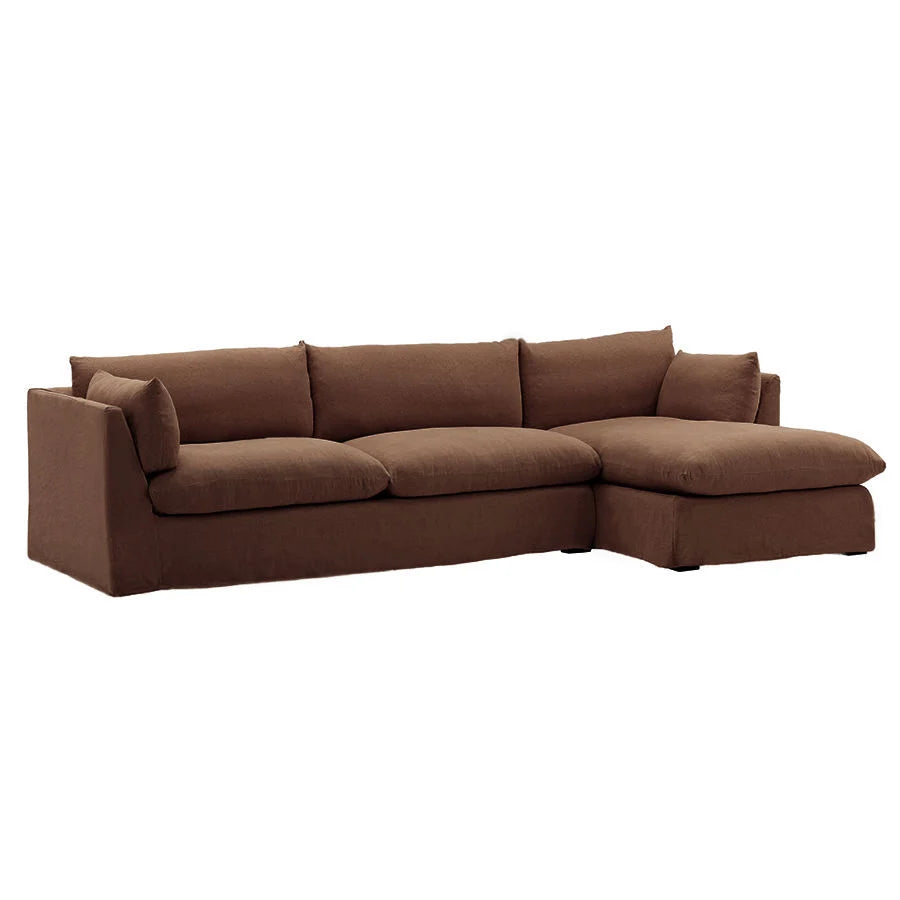 Otis Two Piece Slipcover Chaise Sectional Sofa
