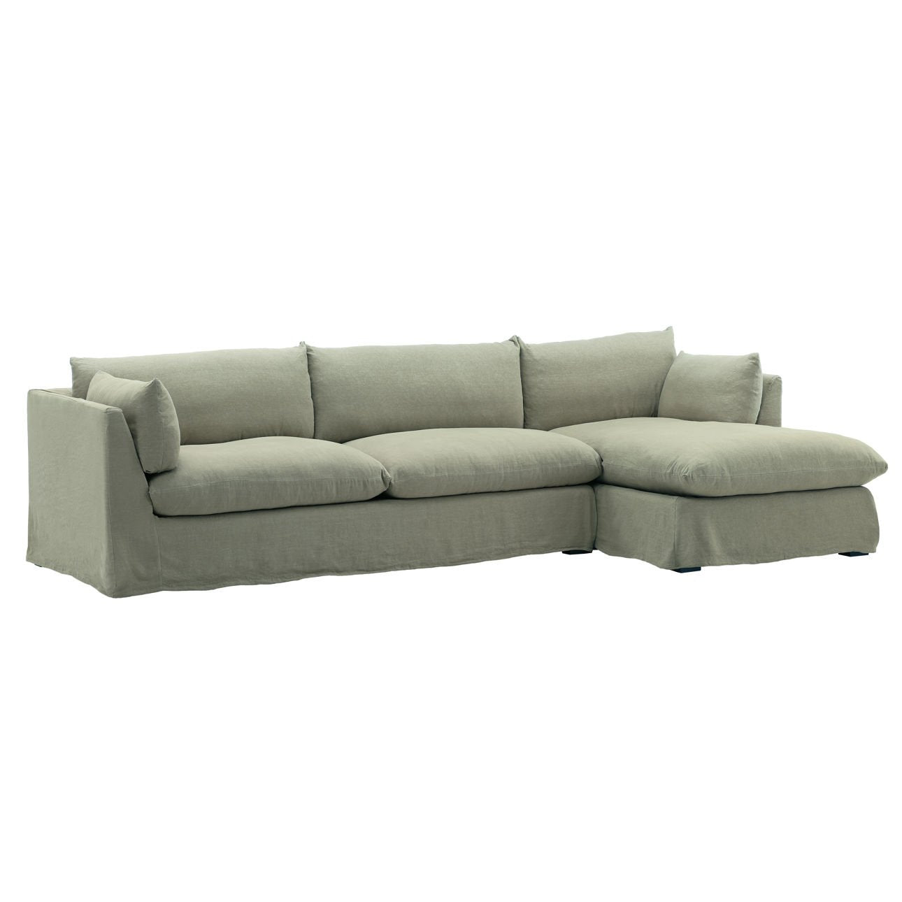 Otis Two Piece Slipcover Chaise Sectional Sofa