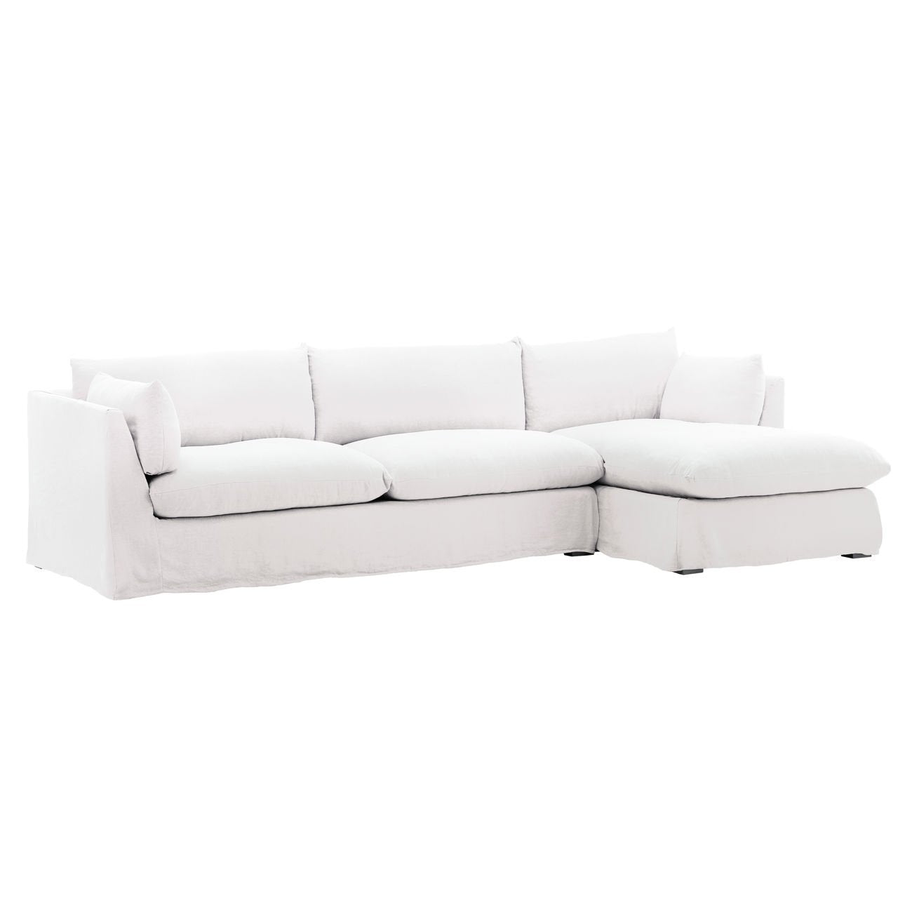 Otis Two Piece Slipcover Chaise Sectional Sofa