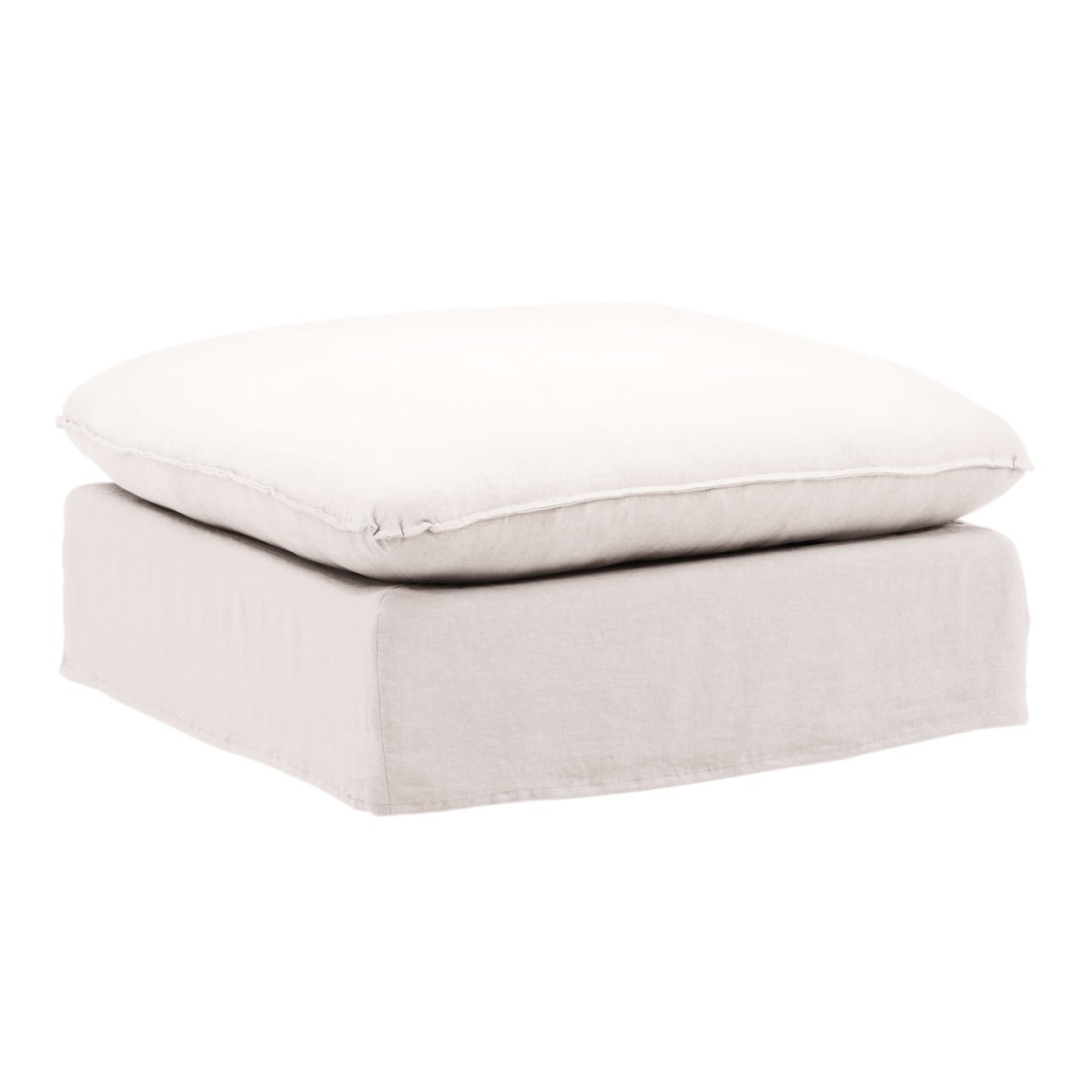 Vivian Slipcover Ottoman