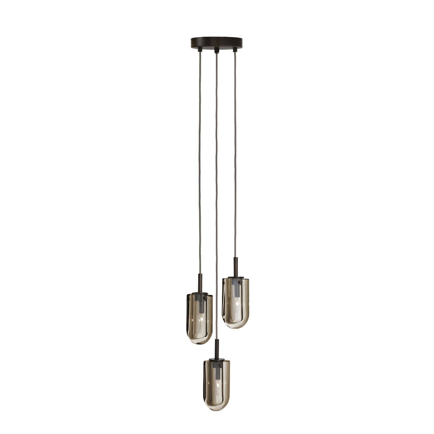 Arteriors Javier 3 Light Smoke Multi-Port Chandelier