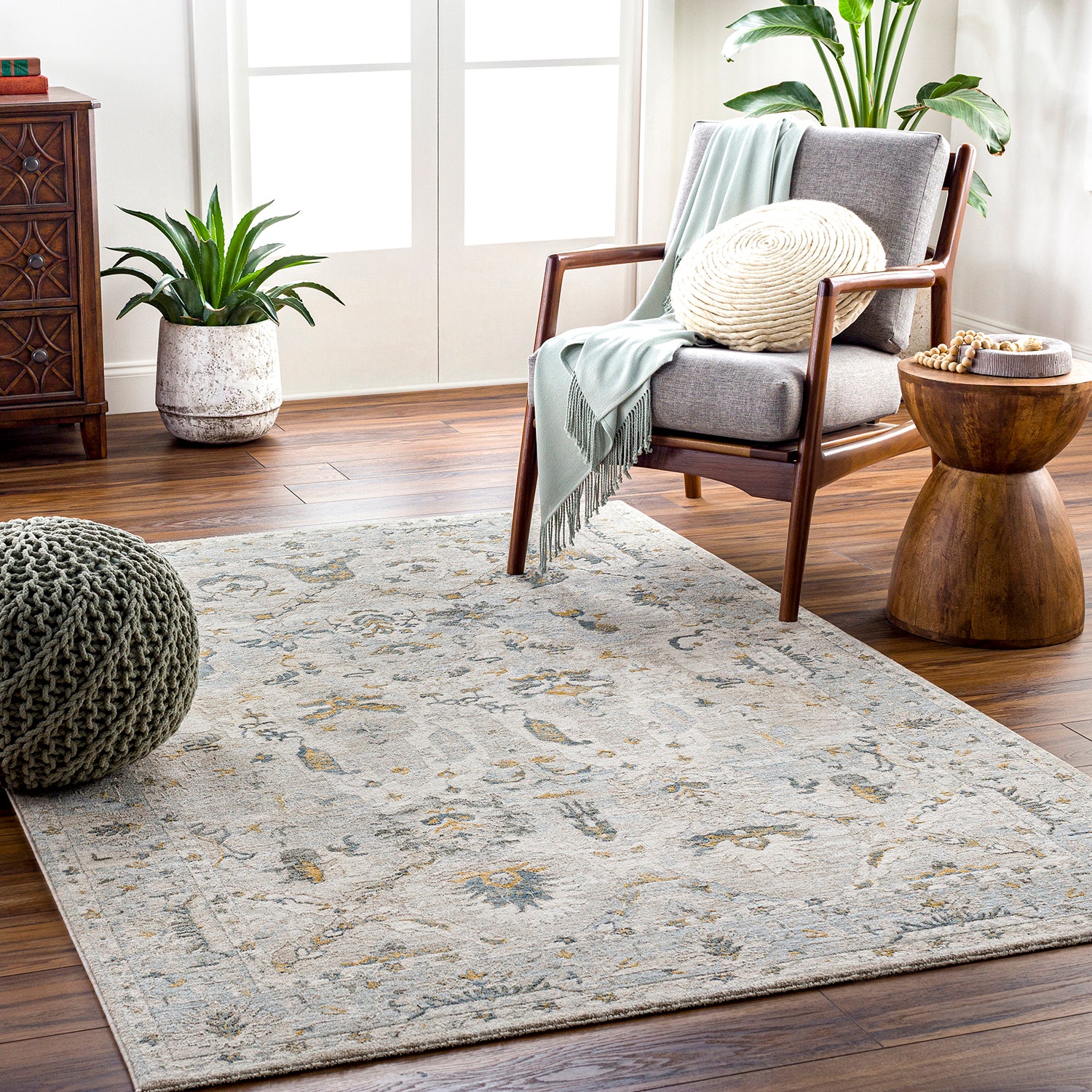 Livabliss Dresden Feather Machine Woven Rug