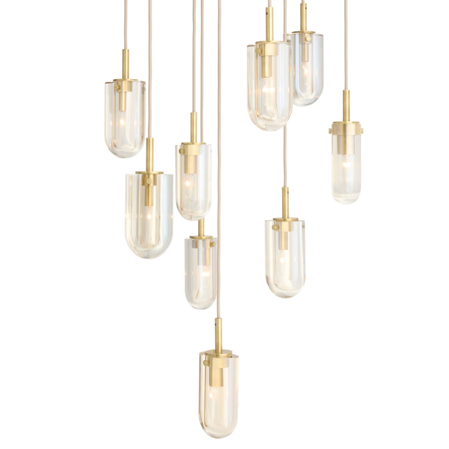 Arteriors Javier 9 Light Brass Multi-Port Chandelier