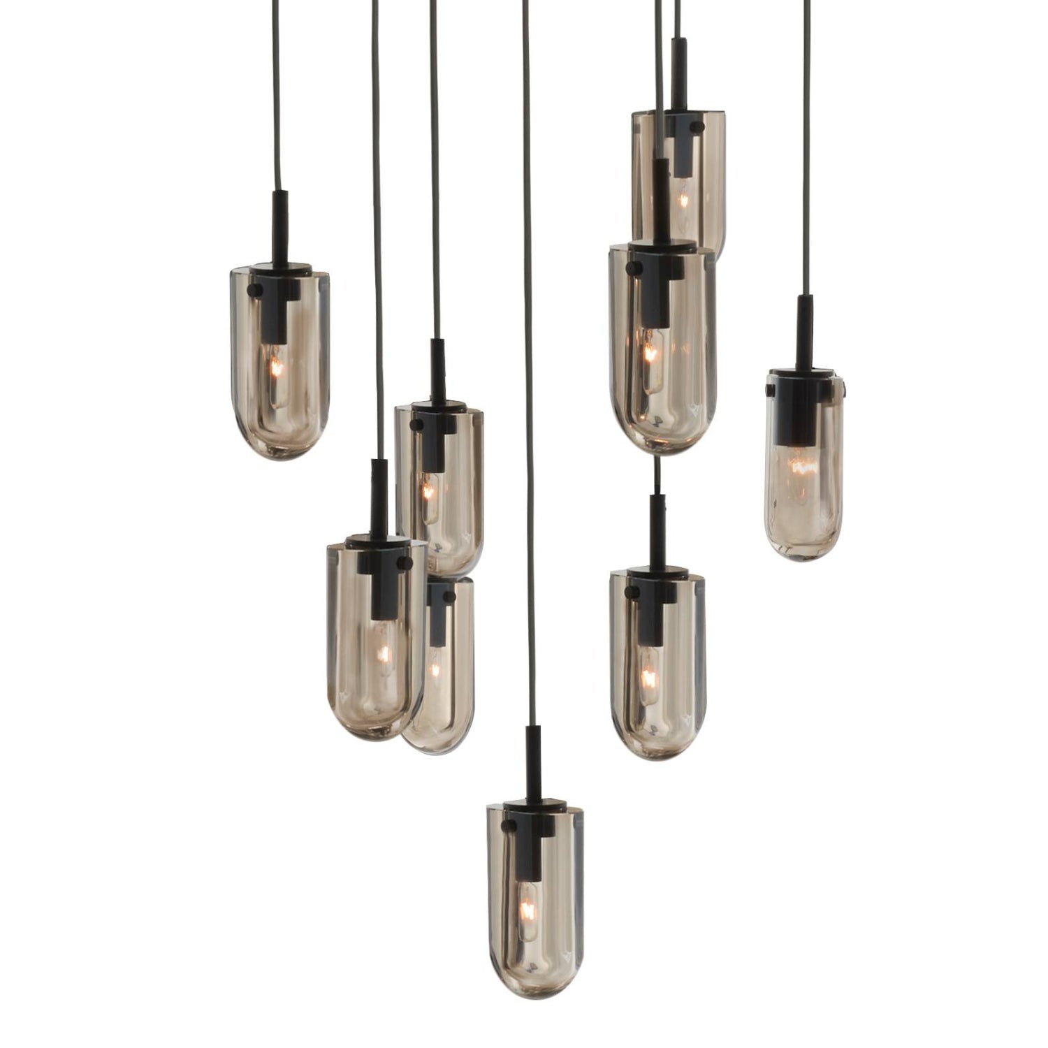 Arteriors Javier 9 Light Smoke Multi-Port Chandelier