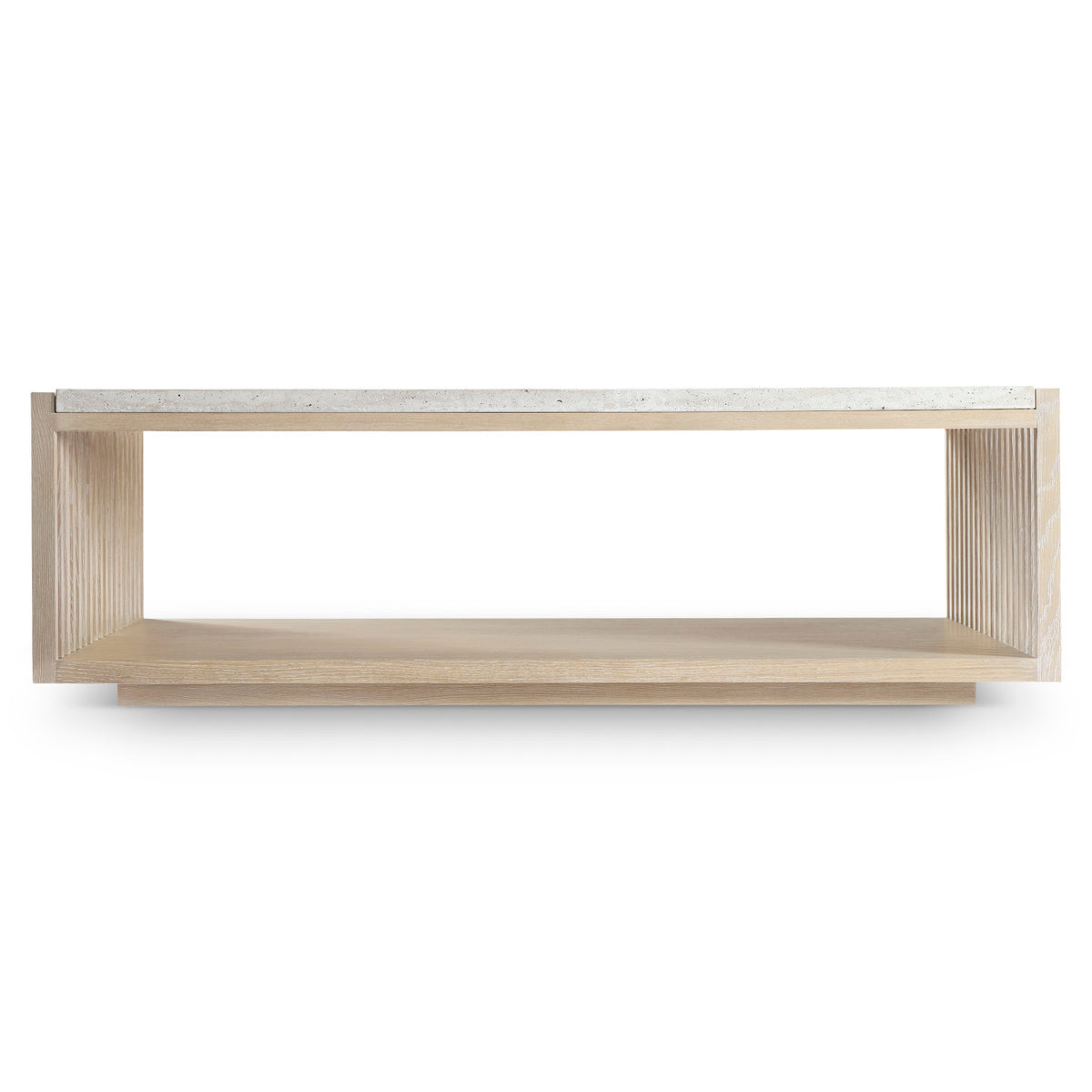 Bernhardt Living Asana Cocktail Table in Tan, side profile