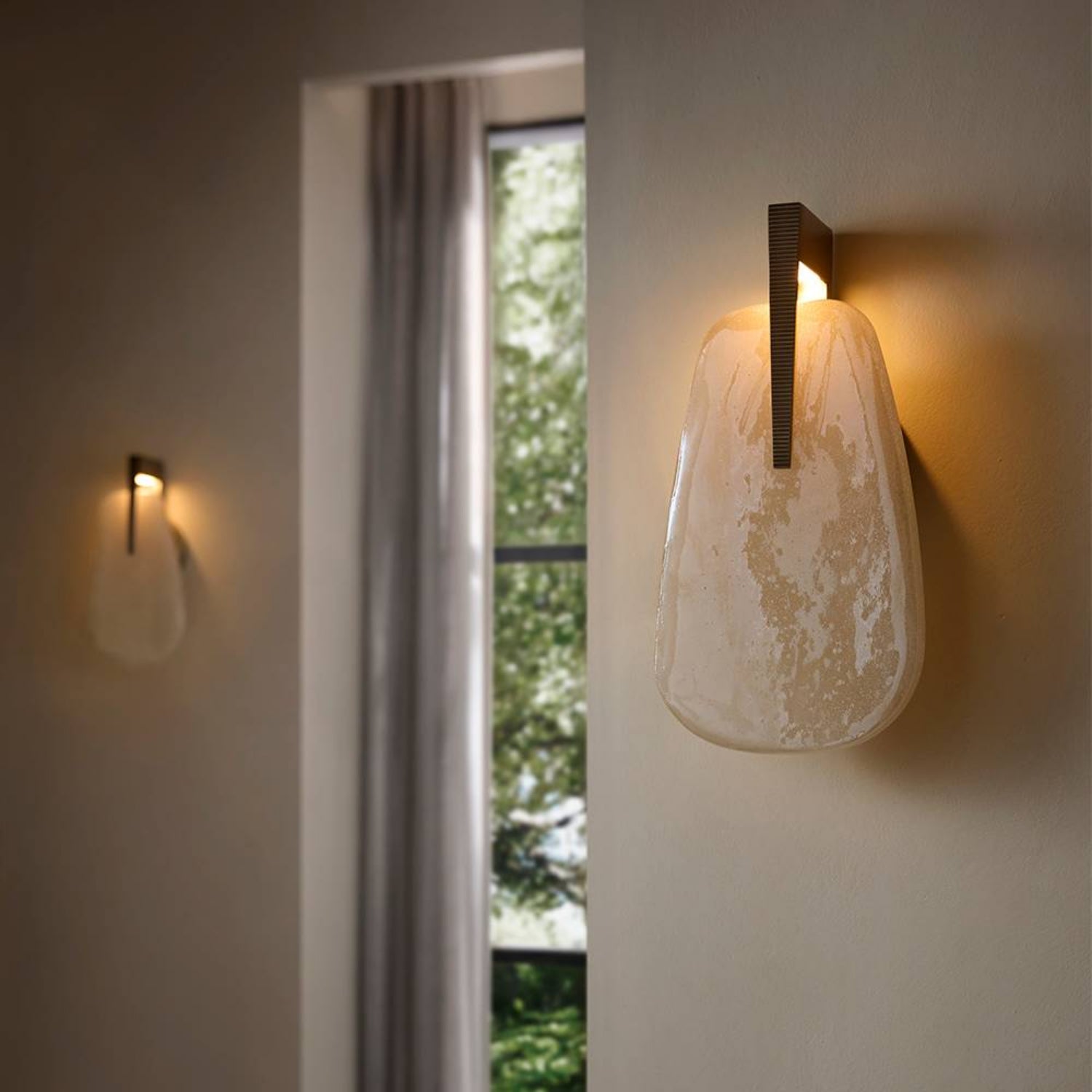Arteriors Zelda Seeded Slump Glass Wall Sconce