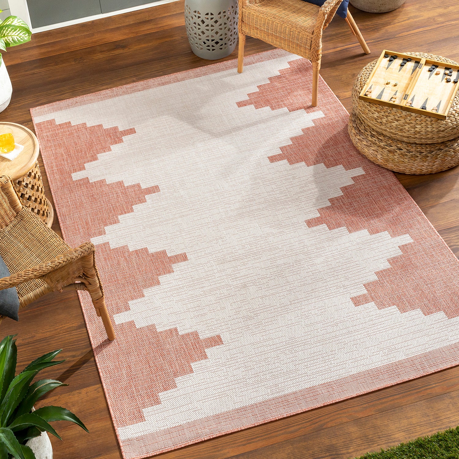 Livabliss Eagean Zipper Indoor/Outdoor Rug