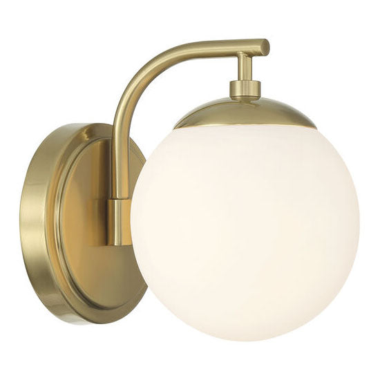 Crystorama Maverick 1 Light Vibrant Gold Bathroom Vanity Light