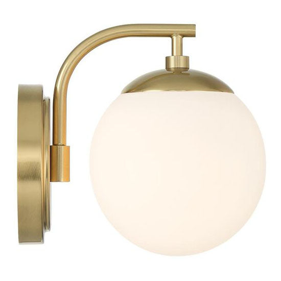 Crystorama Maverick 1 Light Vibrant Gold Bathroom Vanity Light
