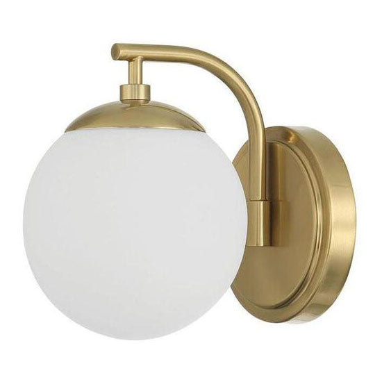Crystorama Maverick 1 Light Vibrant Gold Bathroom Vanity Light