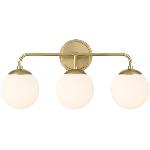 Crystorama Maverick 3 Light Vibrant Gold Bathroom Vanity Light