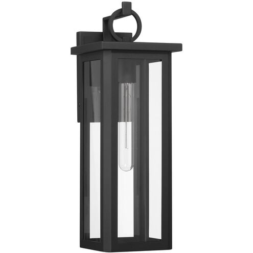 Crystorama Boadie 1 Light Matte Black Medium Outdoor Sconce