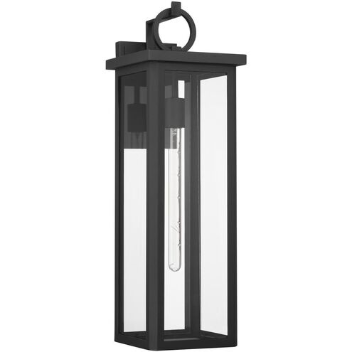 Crystorama Boadie 1 Light Matte Black Large Outdoor Sconce