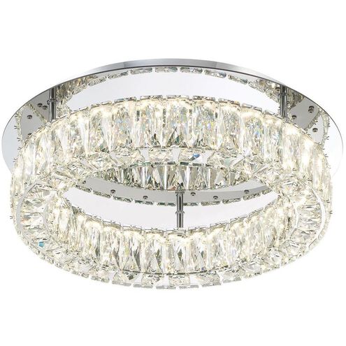 Crystorama Kinsley LED Polished Chrome Medium Flush Mount