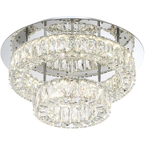 Crystorama Kinsley LED Polished Chrome Large Flush Mount