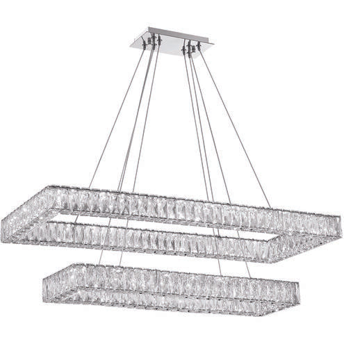 Crystorama Kinsley LED Polished Chrome Linear Chandelier
