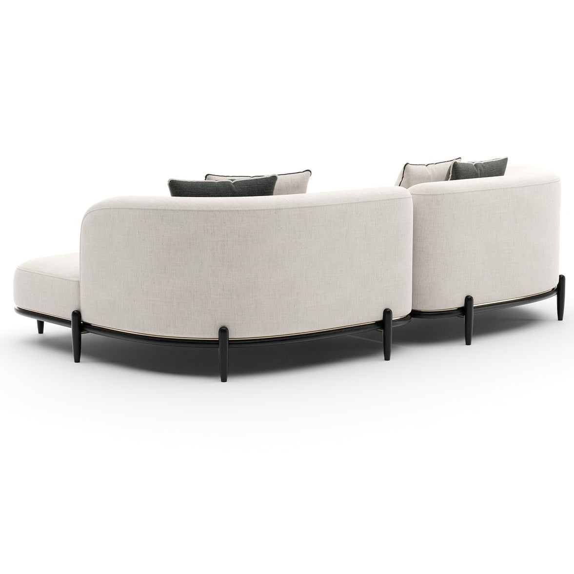 Caracole Madera RAF Small Chaise Sectional Sofa