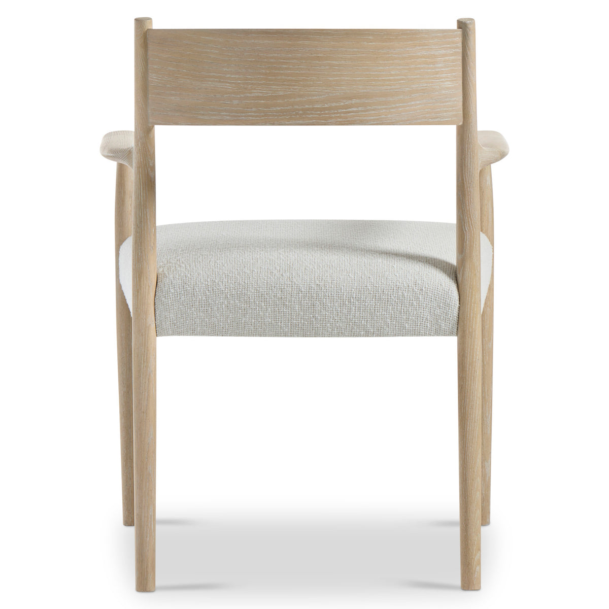 Bernhardt Asana Open Back Arm Chair in Tan, side profile