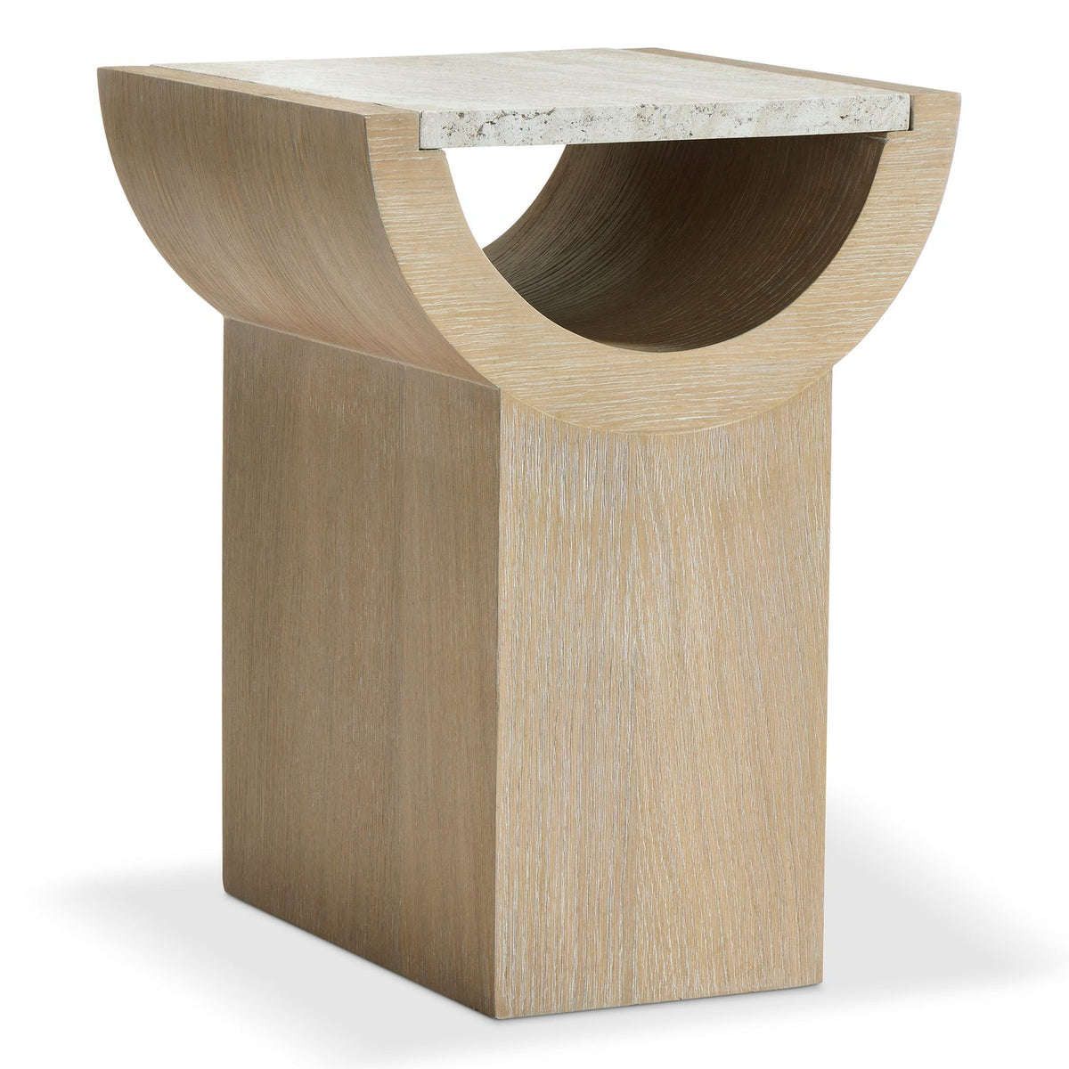 Bernhardt Living Asana Accent Table in Tan, detail view