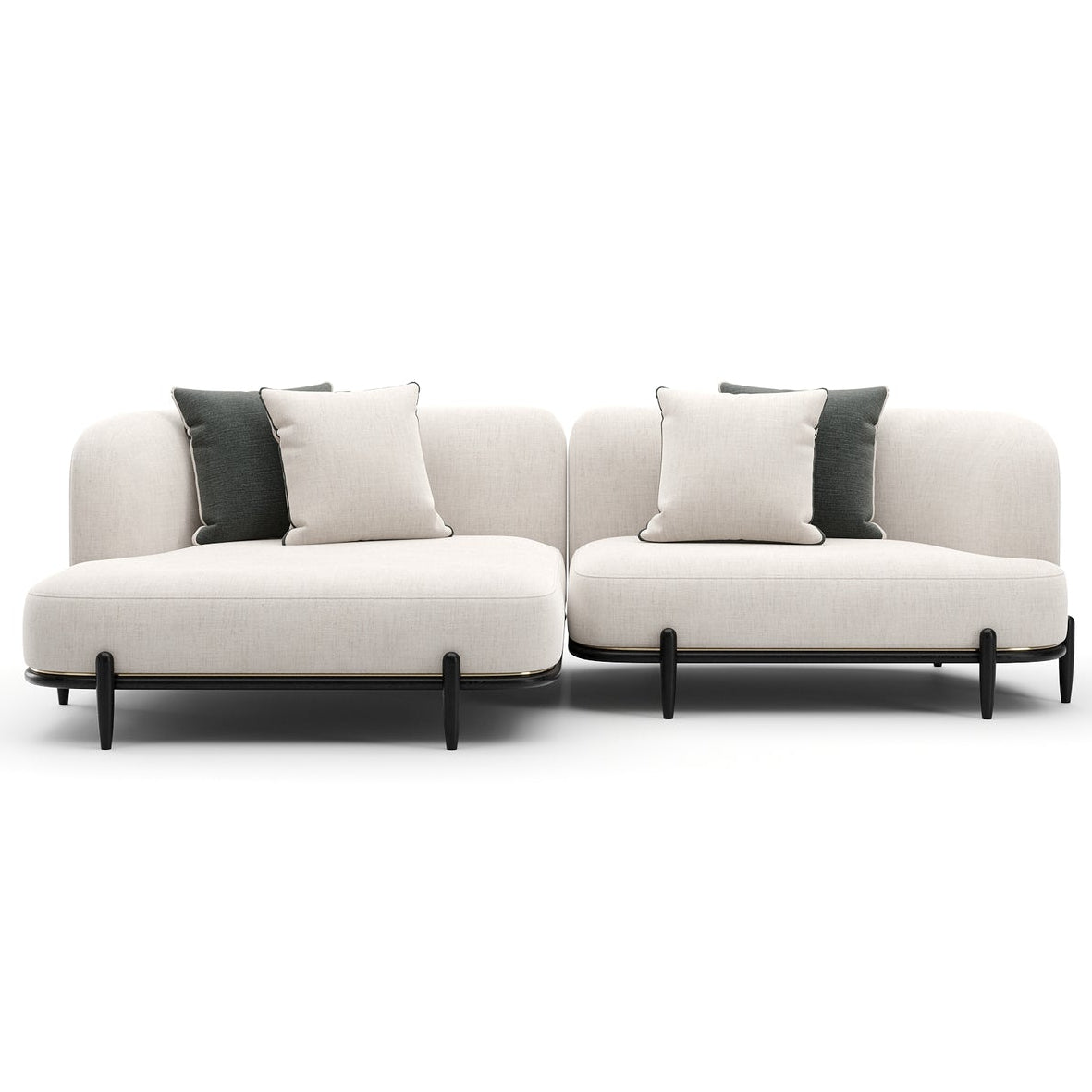 Caracole Madera LAF Small Chaise Sectional Sofa
