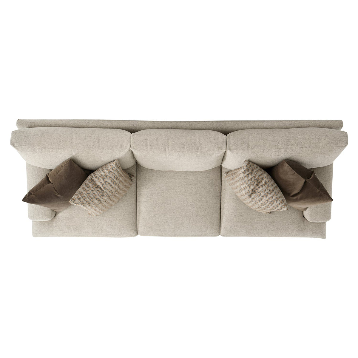 Bernhardt Living Fairfax Fabric Sofa in Beige, back view