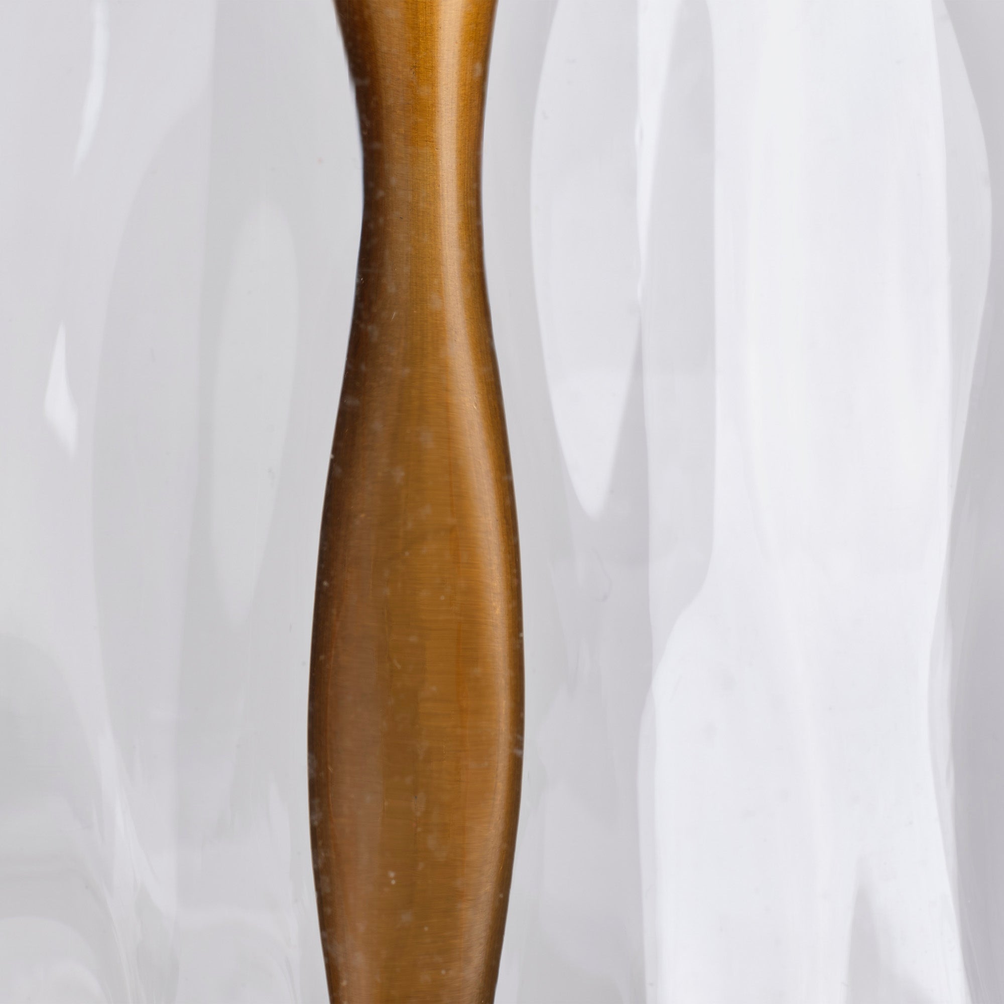Jamie Young Milan Hammered Clear Glass Table Lamp with Linen Shade