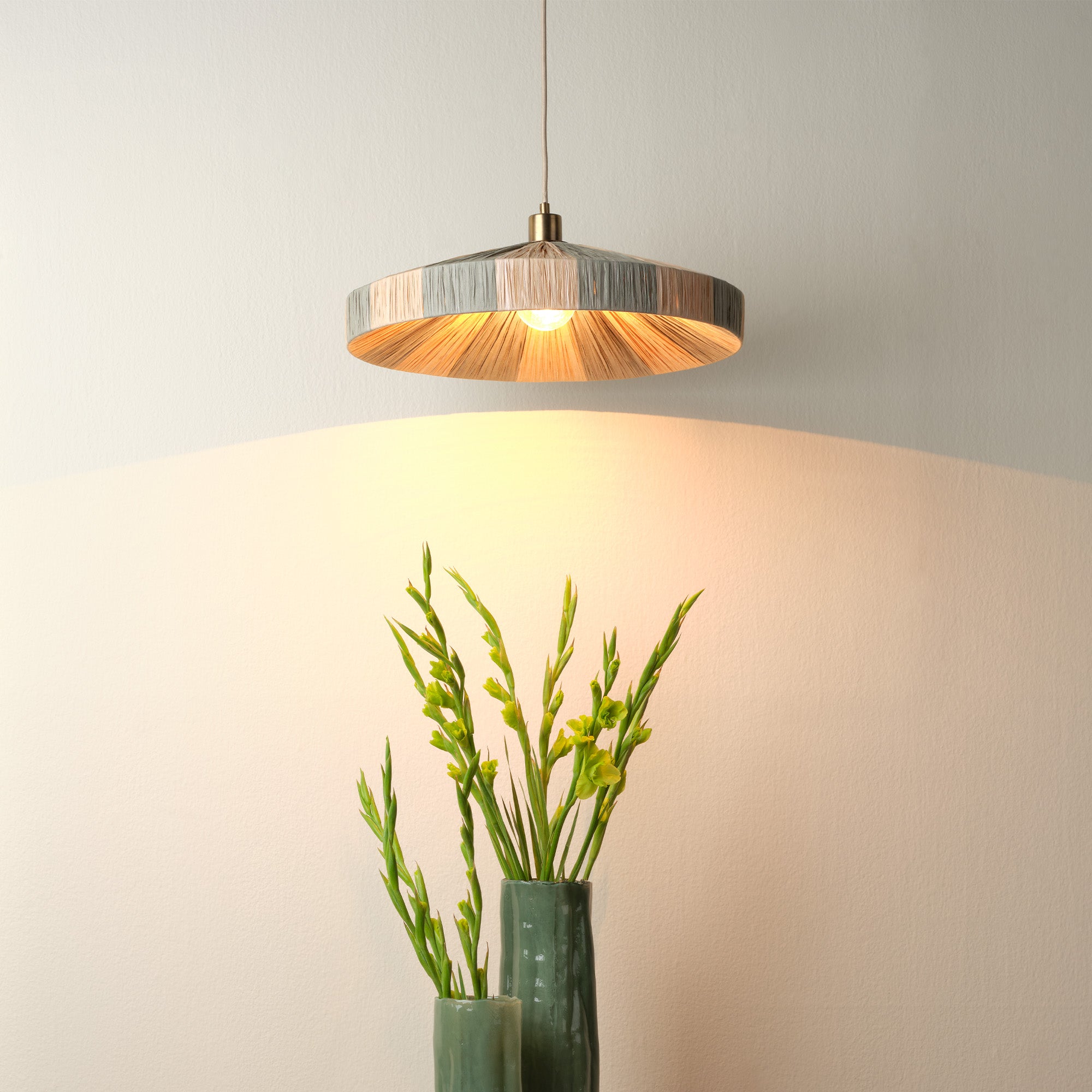 Jamie Young Parasol Green 1-Light Small Pendant