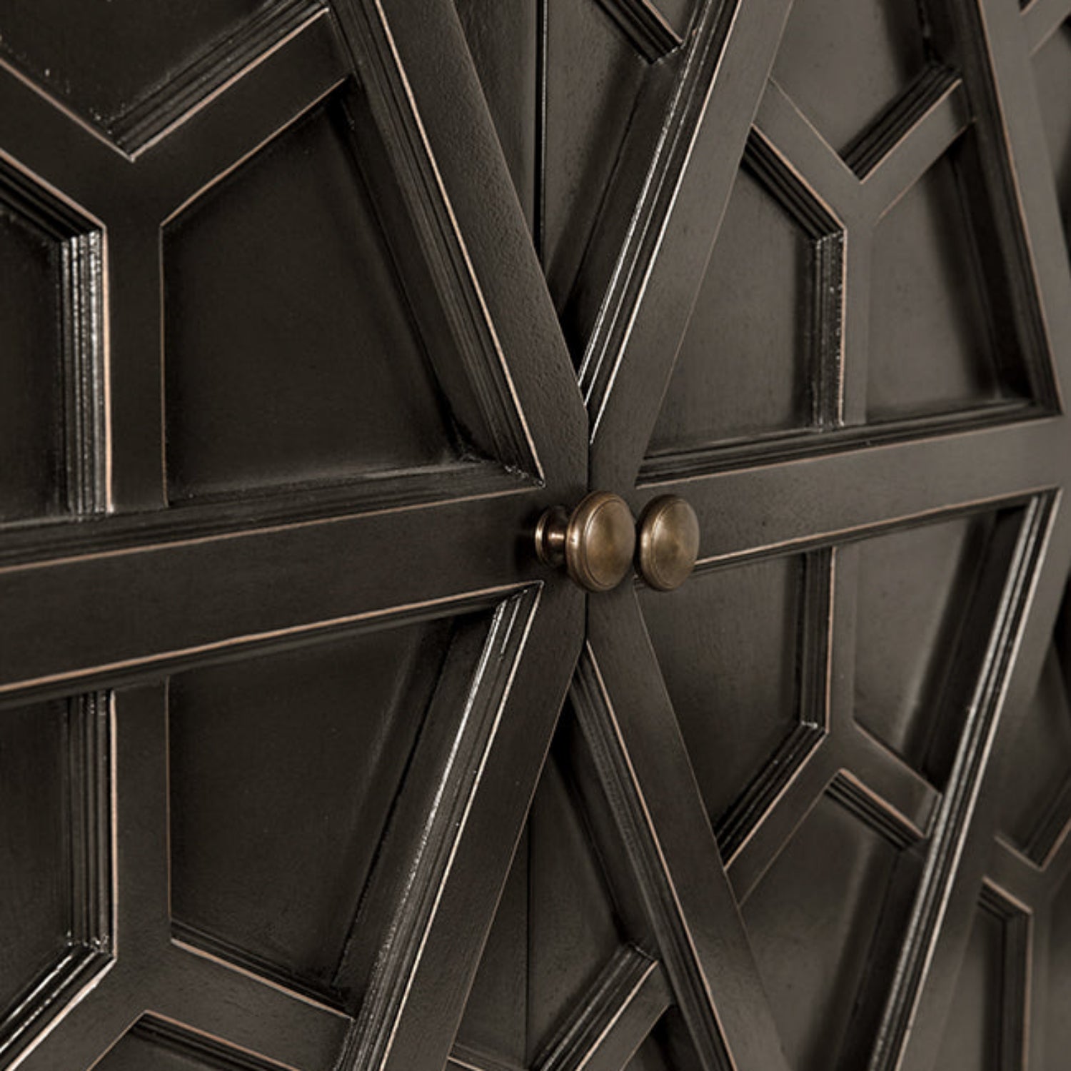 Maharadsha Sideboard by Noir in pale mahogany, veneer, and brass pulls
