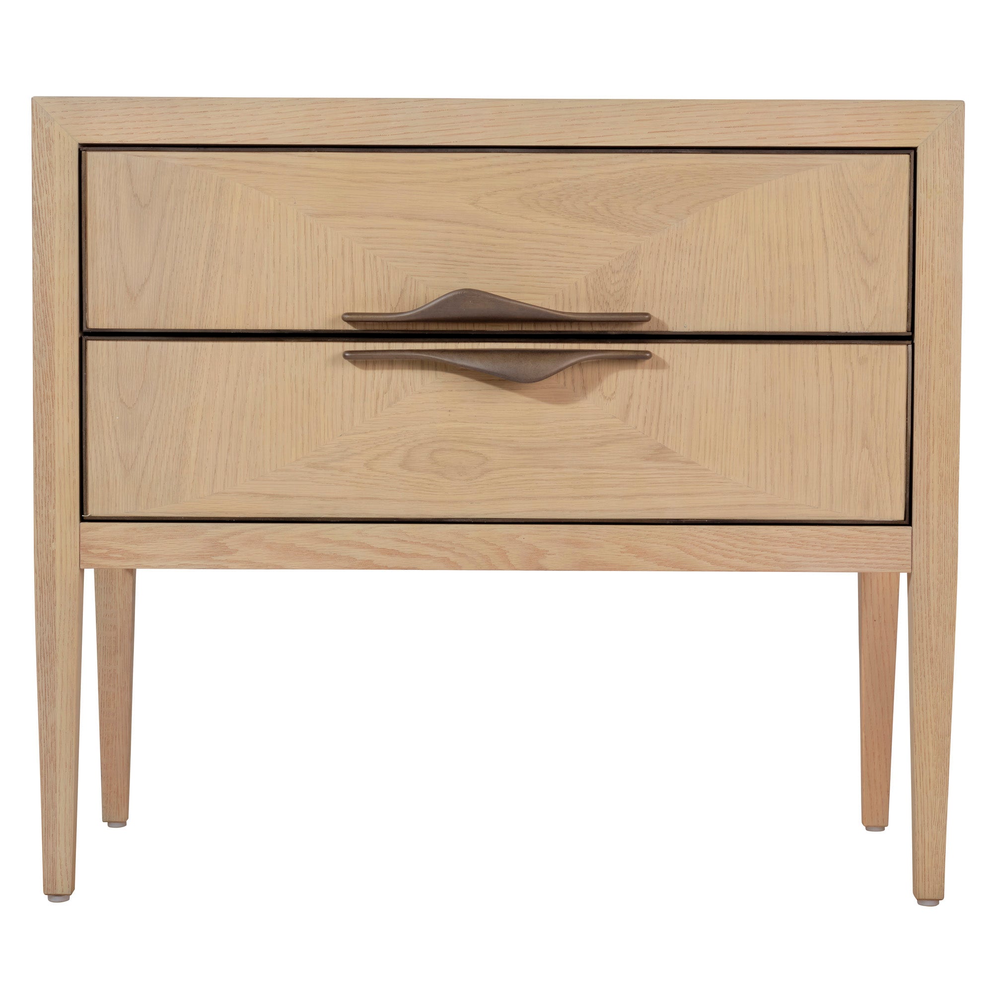 Jamie Young Landmark Pale Oak Two Drawer Nightstand