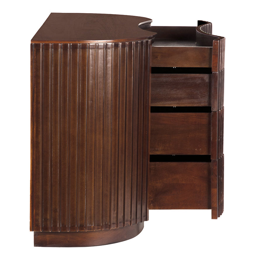 Noir Irene Hand Rubbed Brown Dresser, Hand Rubbed Brown finish