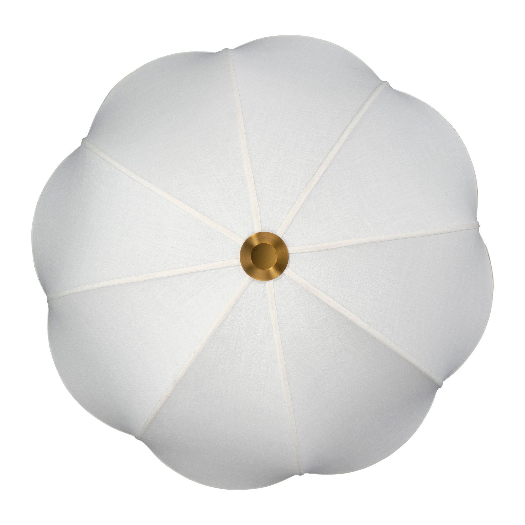 Jamie Young Aire Off-White Linen 4-Light Large Chandelier