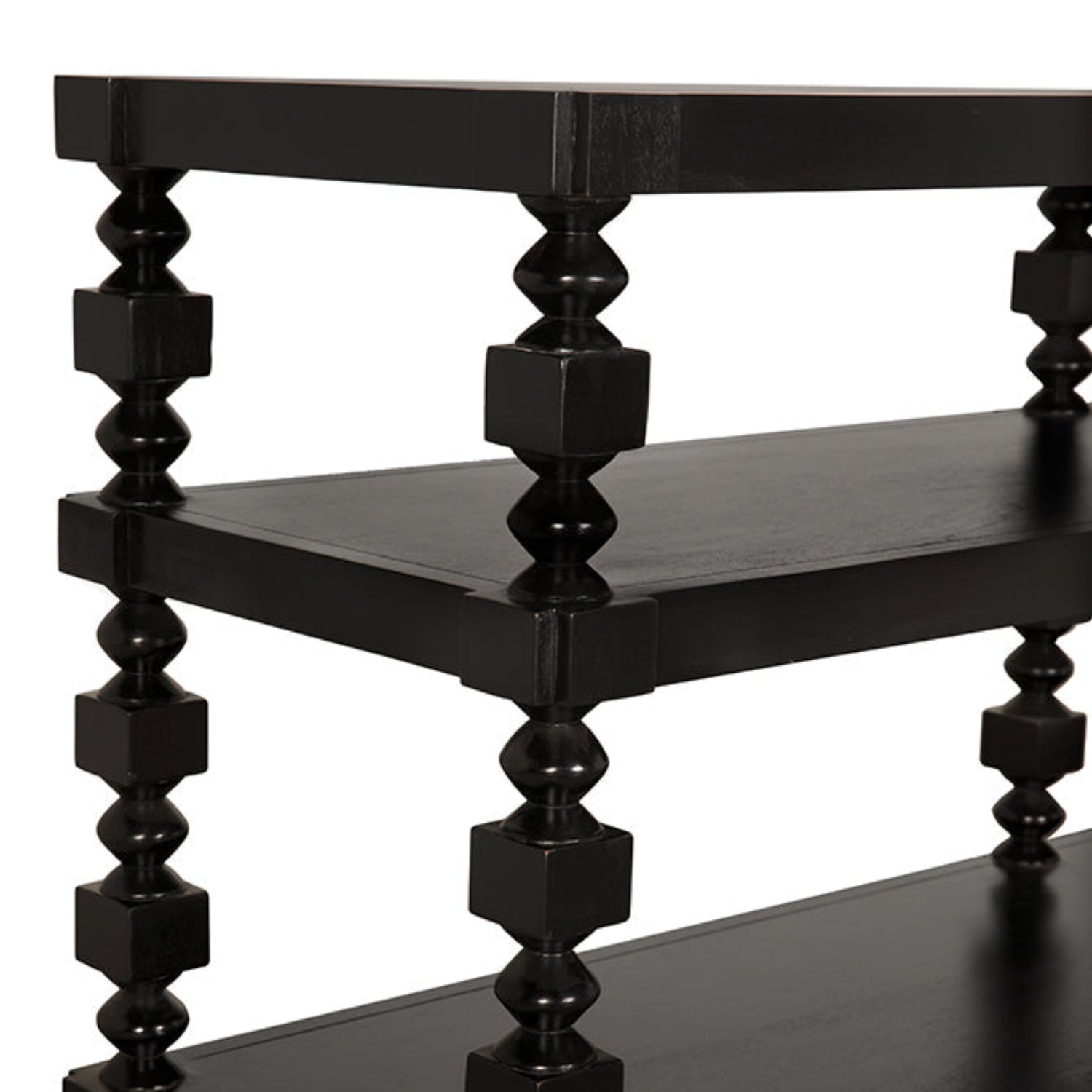 Hand Rubbed Black Maurice Console Table by Noir