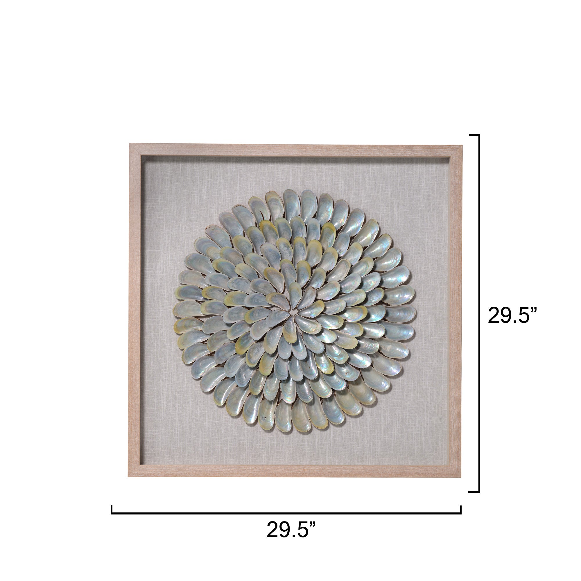 Jamie Young Clearwater Blue Iridescent Shell Wall Art