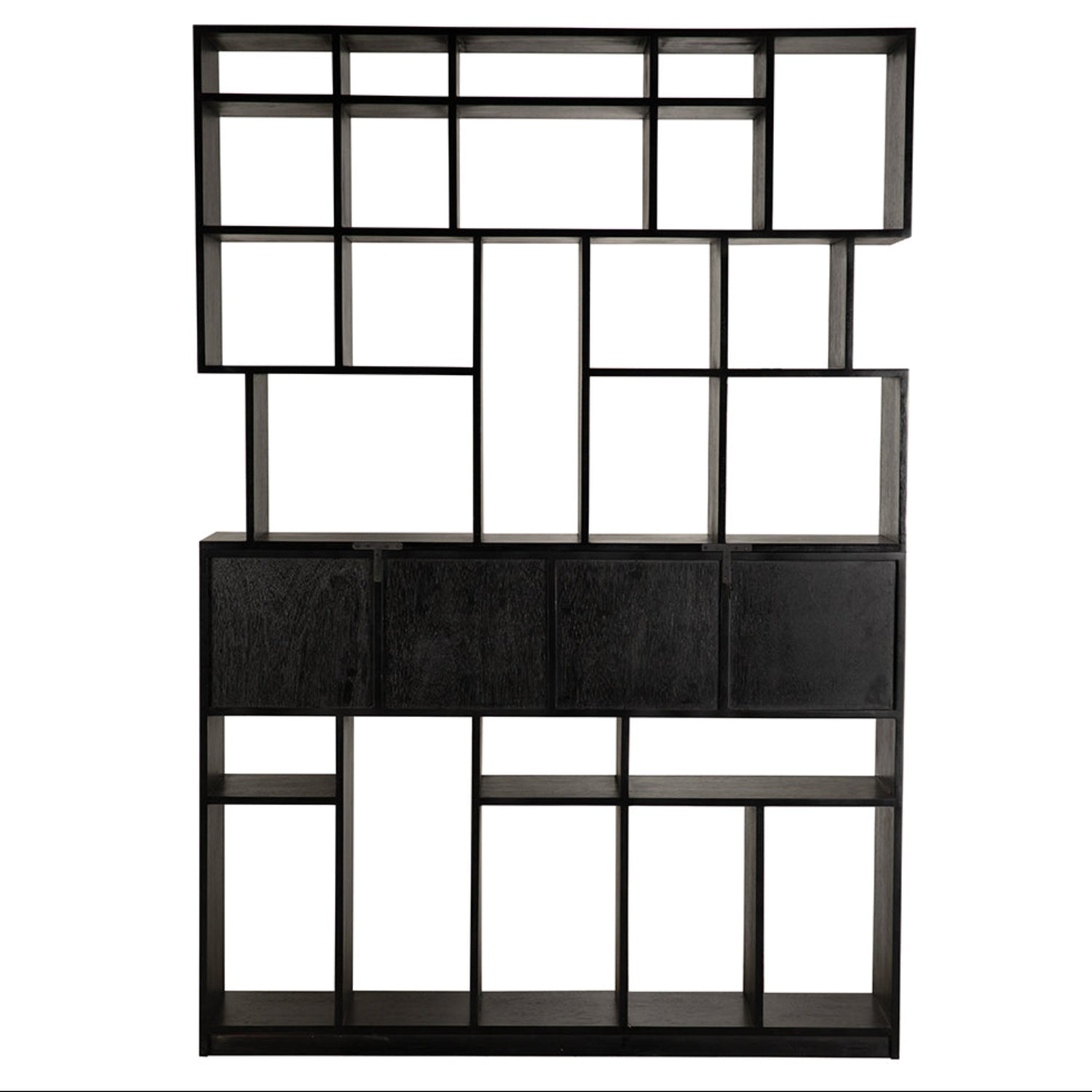 Noir Grobius Hand Rubbed Black Bookcase shown in Hand Rubbed Black