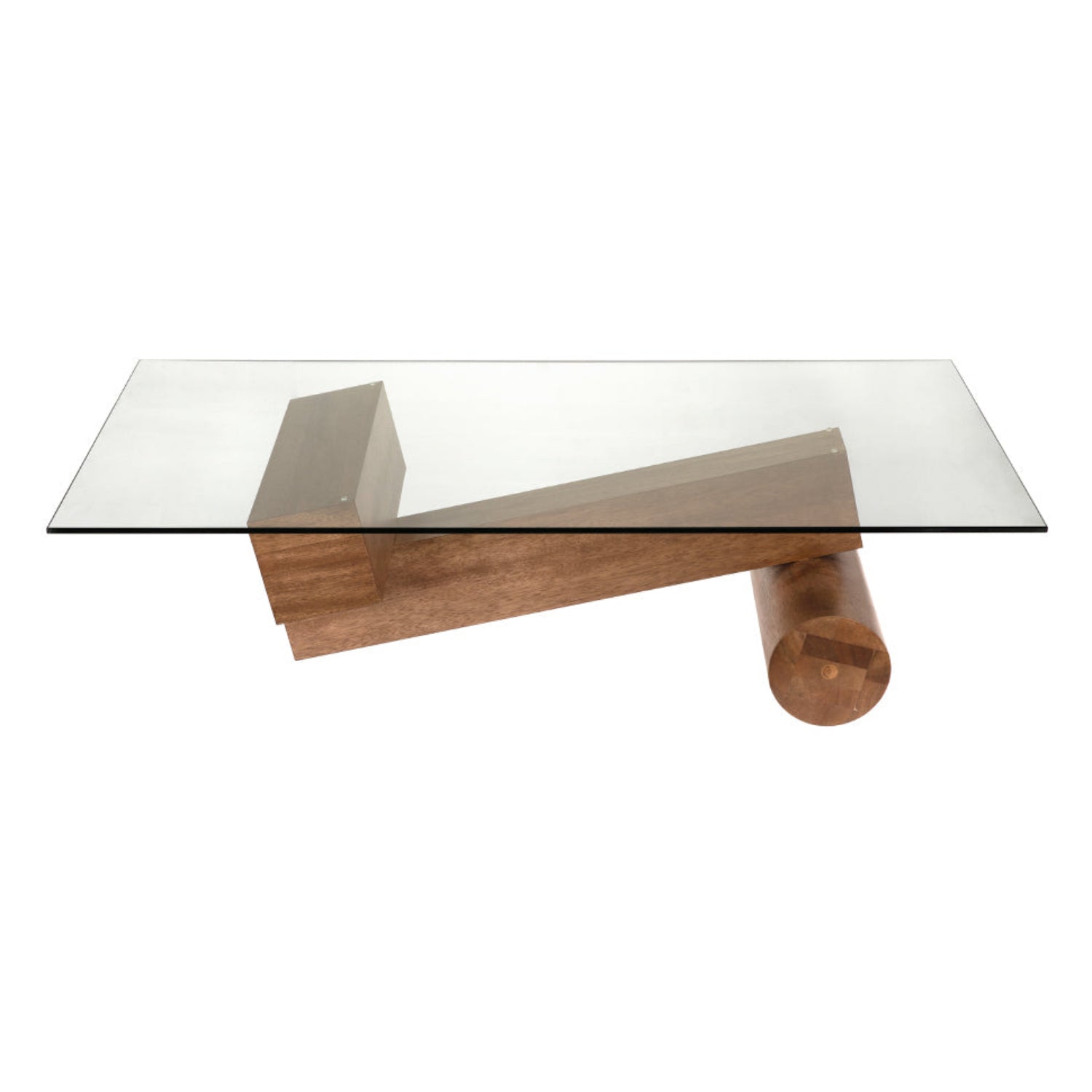 Noir Calatrava Coffee Table crafted from walnut and glass top