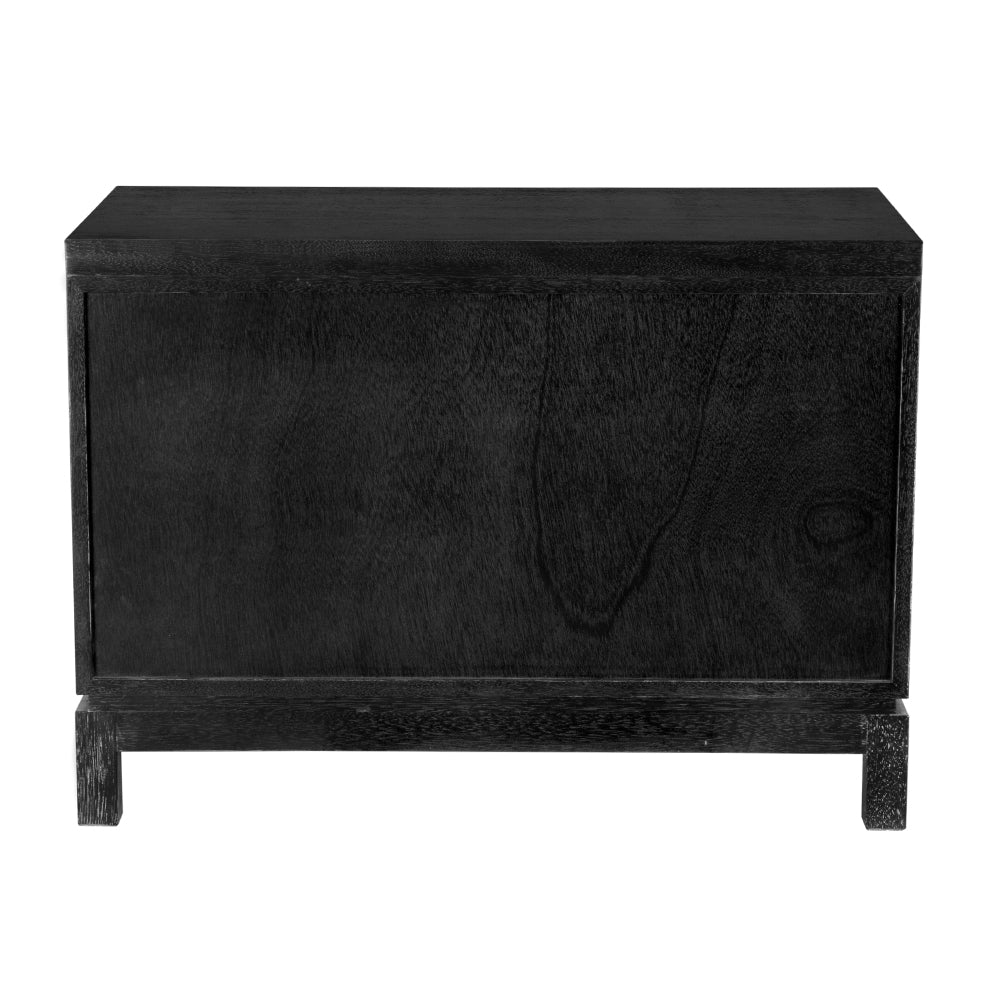 Noir Musashi Black Walnut Large 2 Drawer, substantial walnut sideboard