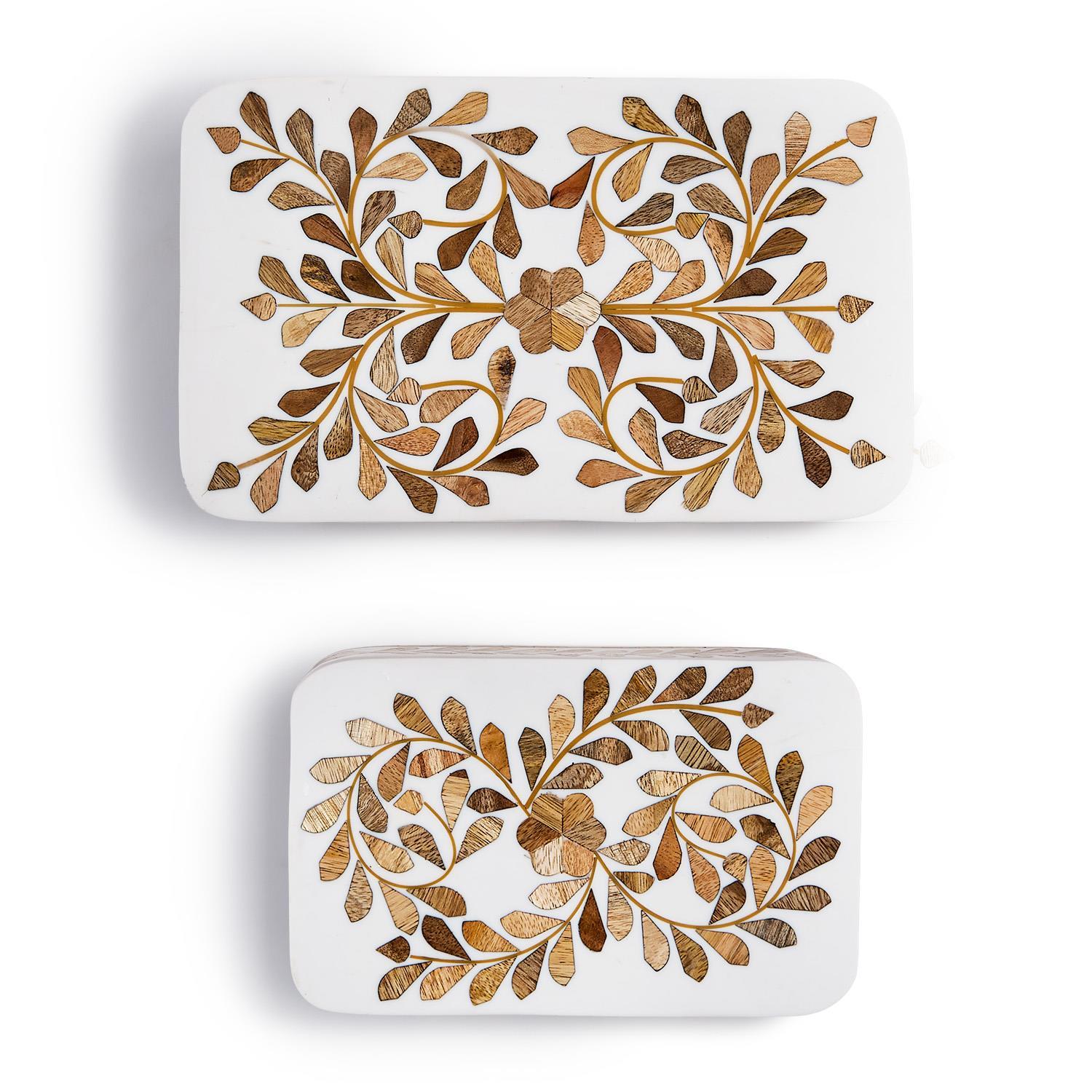 Natural Covered Box Set of 2