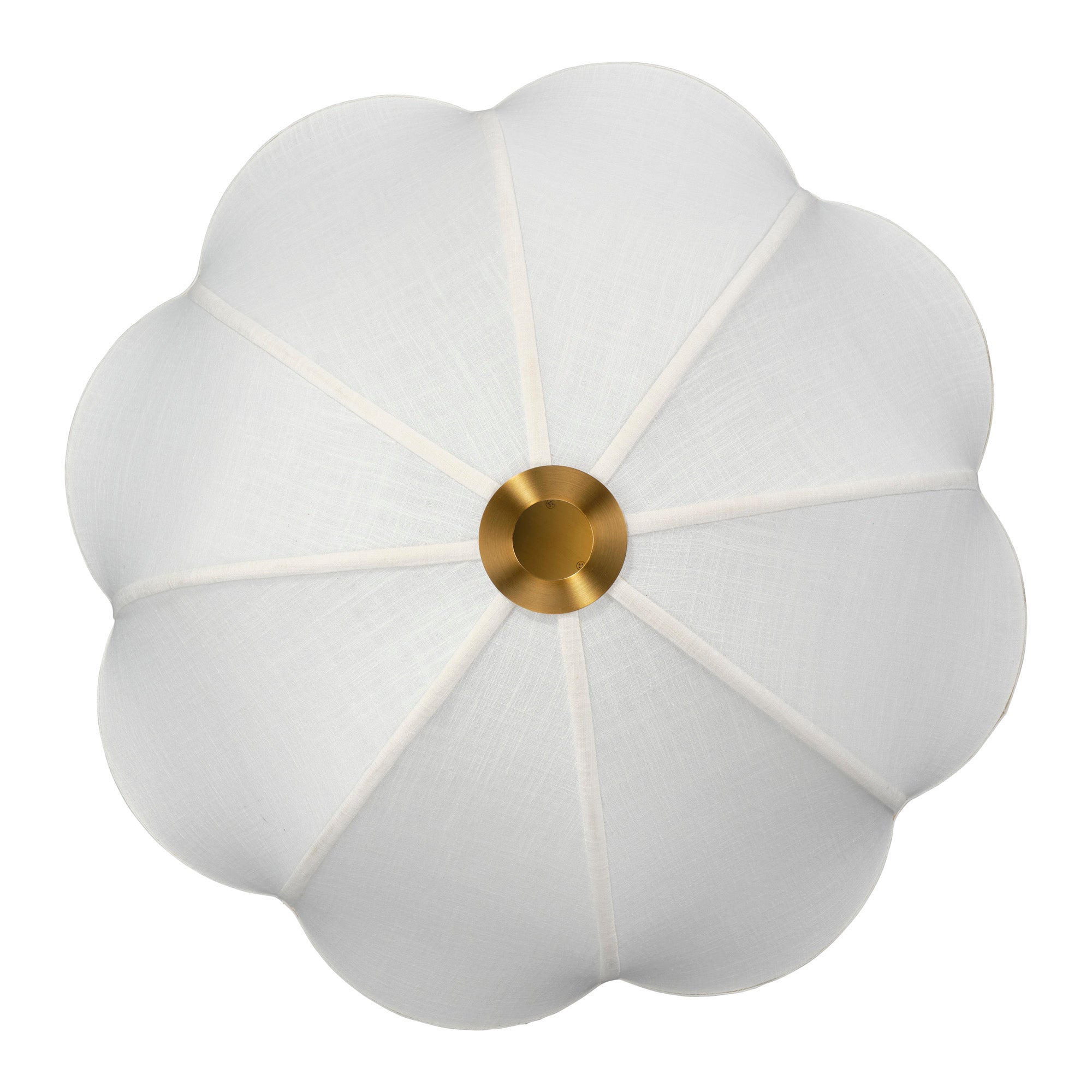 Jamie Young Aire Off-White Linen 4-Light Small Chandelier