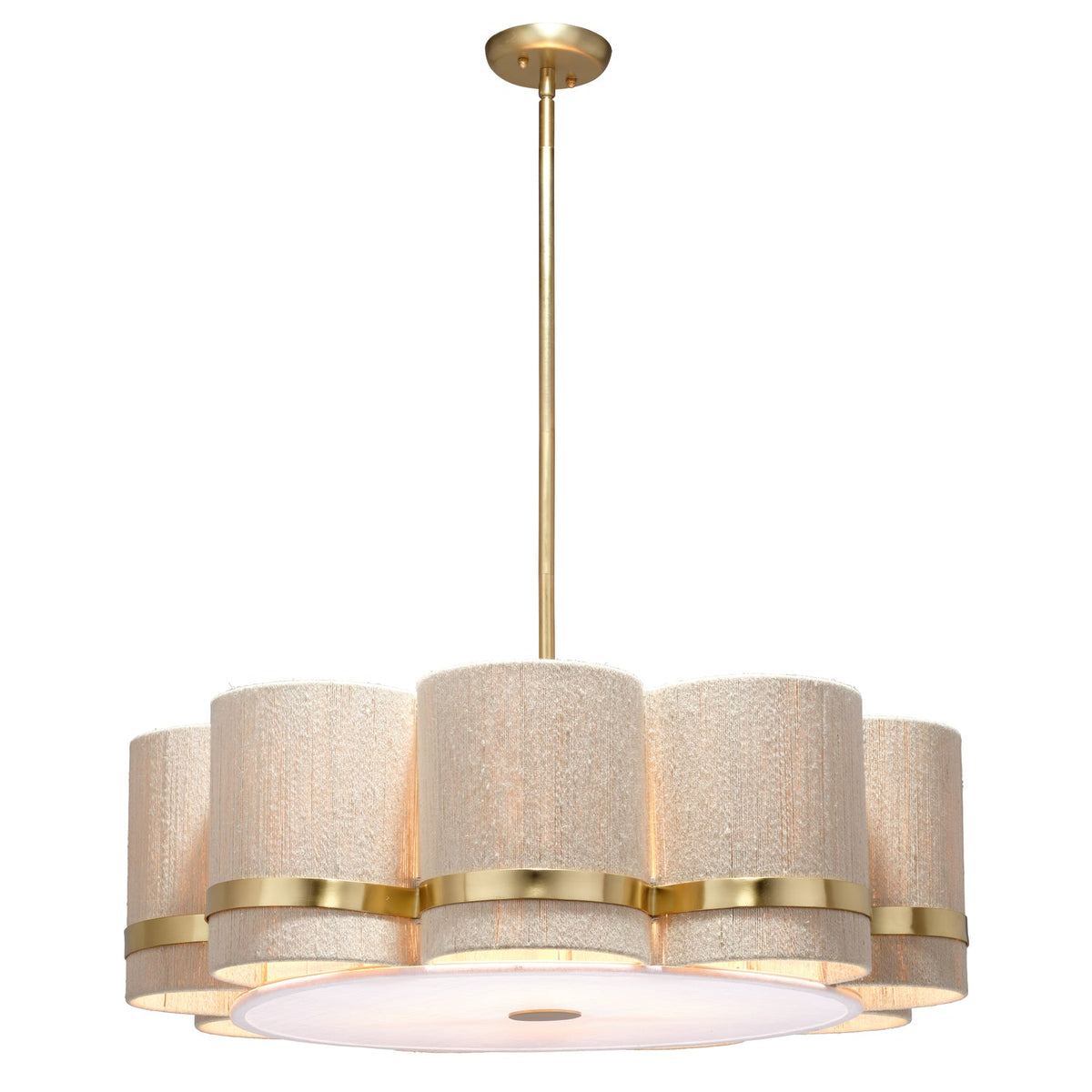 Jamie Young Carousel Off-White 4-Light Chandelier styled in a room setting