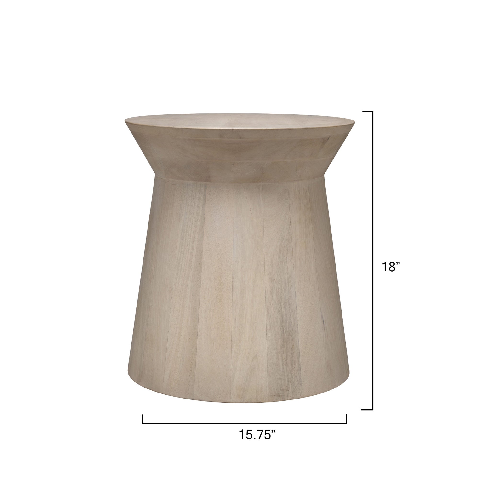Jamie Young Porcini Off-White Wood Side Table